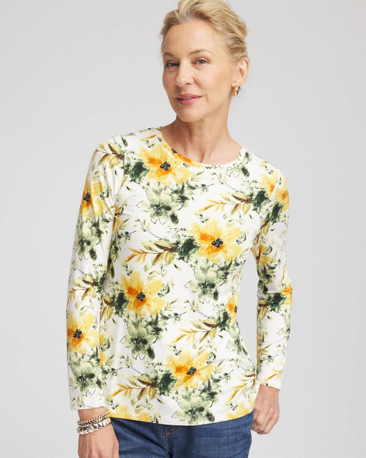 Chico's Garden Touch of Cool™ Layering Tee Ecru