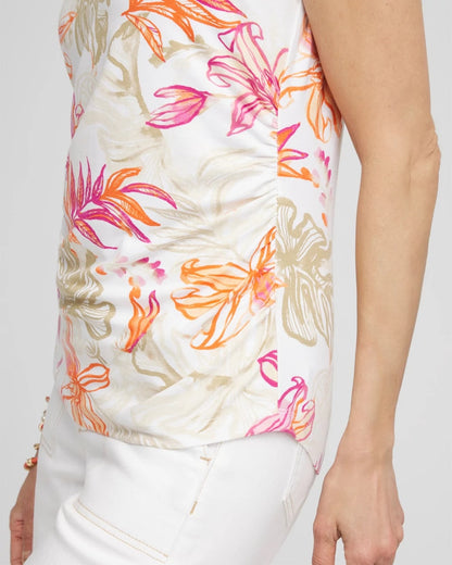 Chico's Touch of Cool™ Tropical Floral Dolman Tee Alabaster