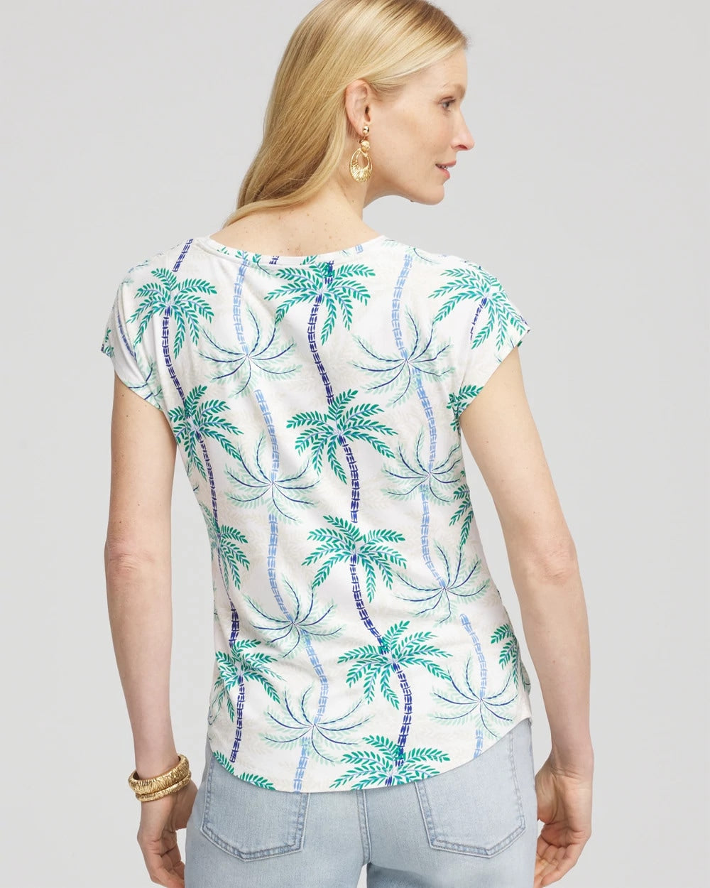 Chico's Cap Sleeve Dolman Tee Alabaster