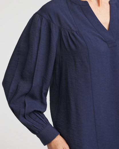Chico's Woven Relaxed-Fit Shirt Passport Blue
