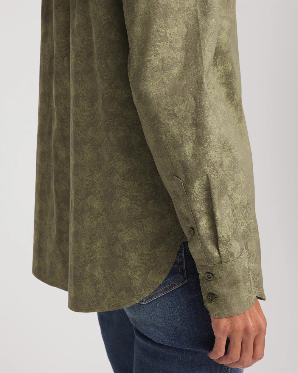 Chico's No Iron™ Jacquard Shirt Sage Meadow