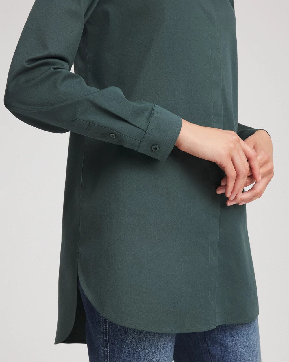 Chico's No Iron™ Long-Sleeved Tunic Darkest Spruce