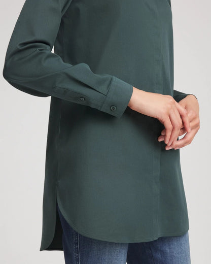 Chico's No Iron™ Long-Sleeved Tunic Darkest Spruce