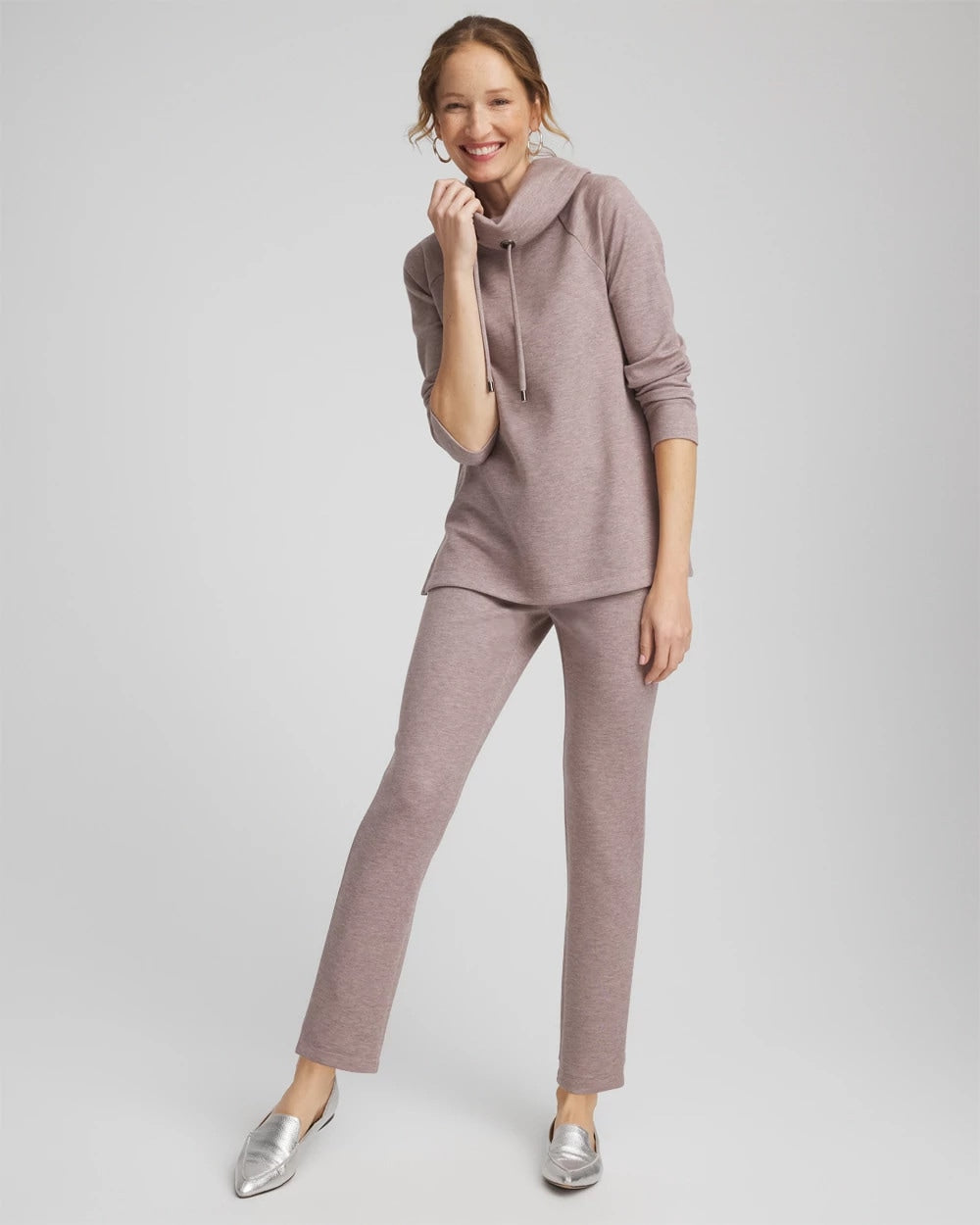 Chico's Zenergy® Soft Tunic Taupe Heather