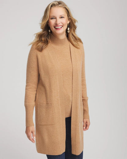 Chico's Cashmere Duster Cardigan Camel