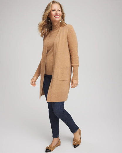 Chico's Cashmere Duster Cardigan Camel