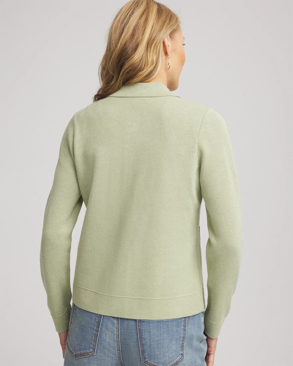 Chico's Button-Front Cardigan Jacket Sage Meadow