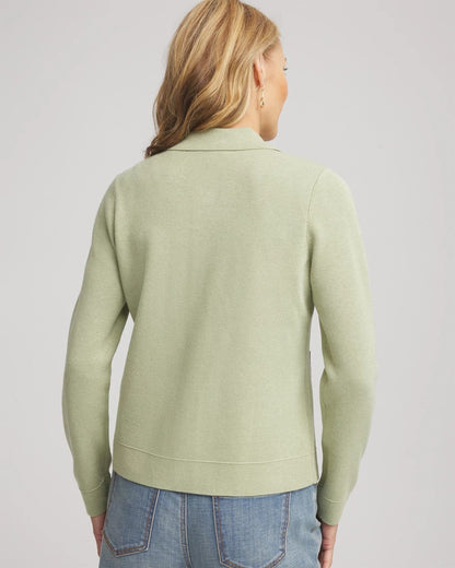 Chico's Button-Front Cardigan Jacket Sage Meadow
