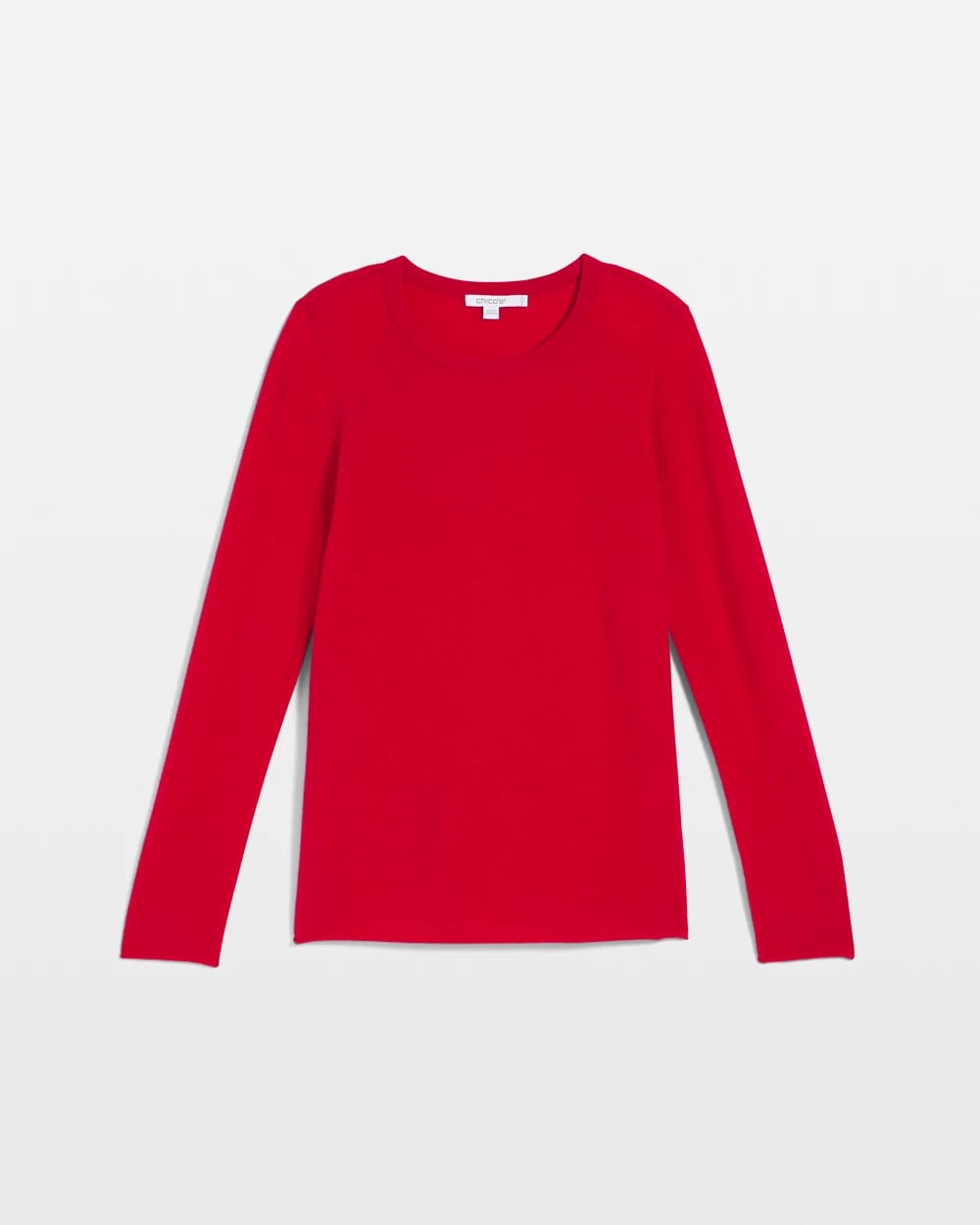 Chico's Crewneck Cashmere Pullover Sweater Red