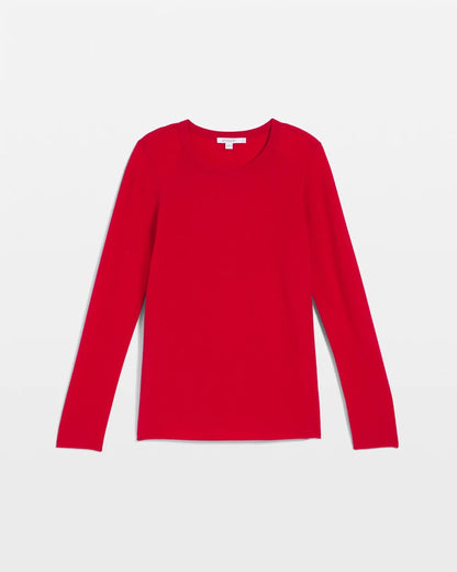 Chico's Crewneck Cashmere Pullover Sweater Red