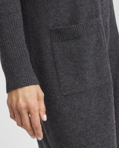 Chico's Cashmere Duster Cardigan Dark Gray