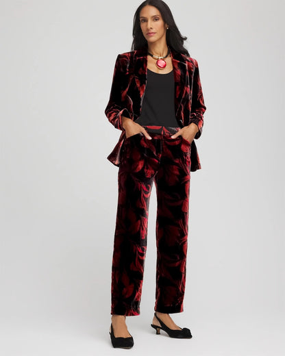 Chico's Velvet Rose Slim Ankle Pants Black