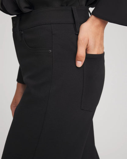 Chico's Five-Pocket Wide-Leg Ponte Pants Black