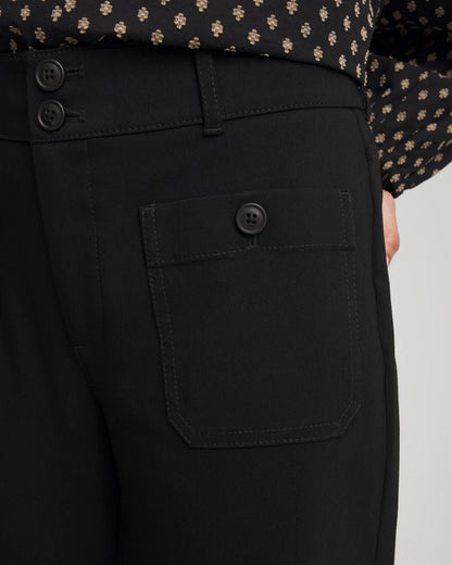 Chico's Emme Four Pocket Straight Cropped Pants Black