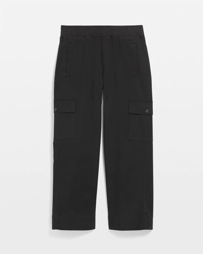 Chico's Cargo Straight Leg Cropped Pants Black
