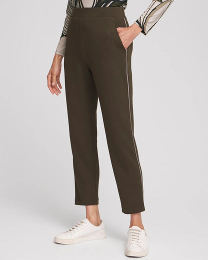 Chico's Zenergy® Caviar Bead Scuba Ankle Pants Primordial Forest