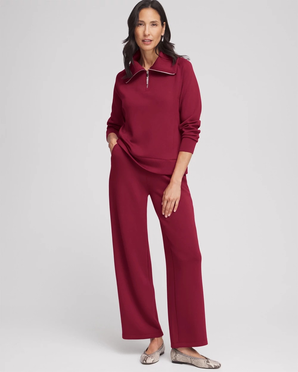 Chico's Zenergy® Wide Leg Pants Berry Compote