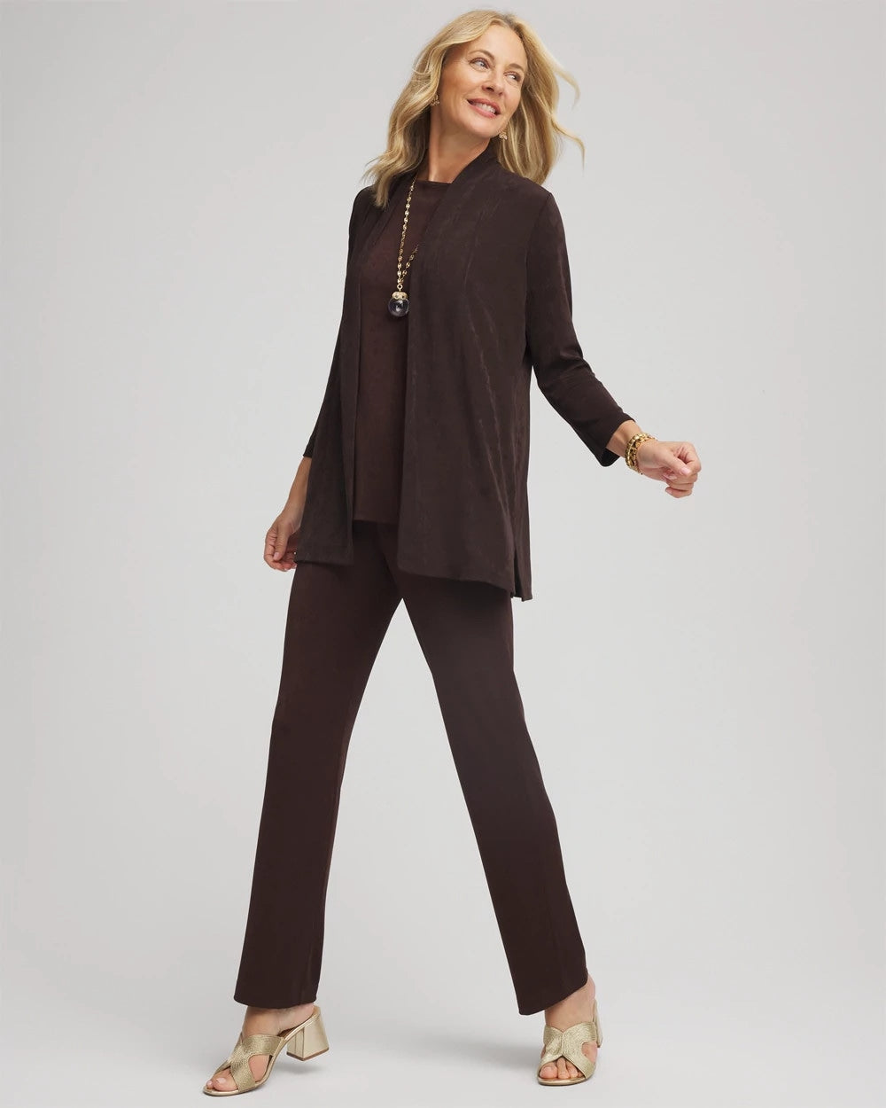 Chico's Petite Travelers™ No Tummy Pants Cocoa Bean