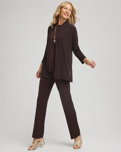 Chico's Petite Travelers™ No Tummy Pants Cocoa Bean