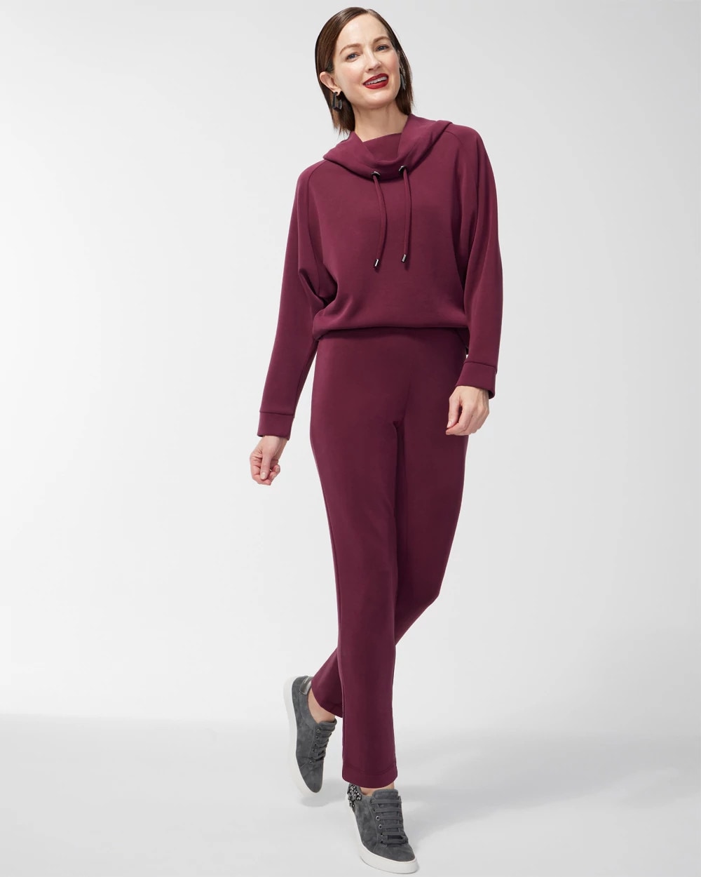 Chico's Zenergy® Scuba Pull-On Pants Deep Merlot