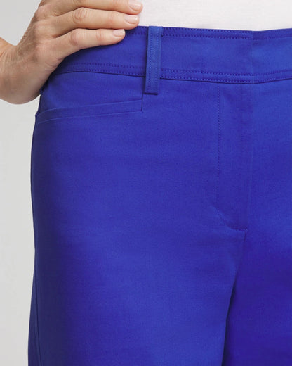 Chico's Lightweight Relaxed Straight Cropped Pants Rich Cobalt