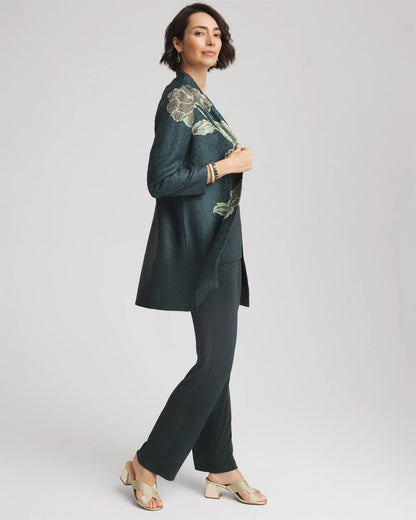 Chico's Travelers™ Collection Artisanal Crushed Reversible Jacket Darkest Spruce