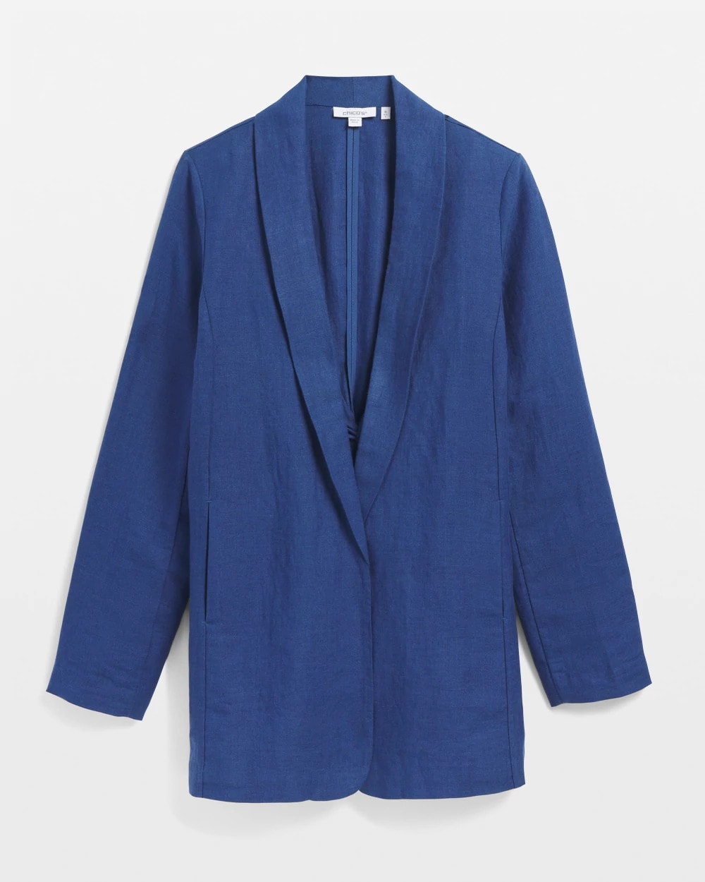 Chico's Linen Blazer Naval Indigo