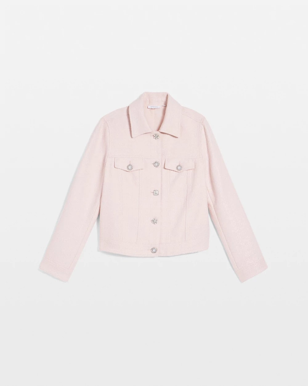 Chico's Boucle Casual Jacket Blushed