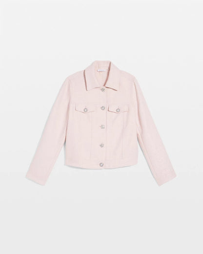 Chico's Boucle Casual Jacket Blushed
