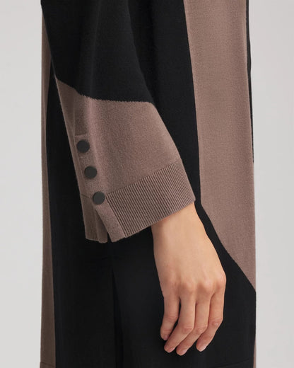 Chico's Travelers™ Collection Colorblock Cardigan Deep Taupe