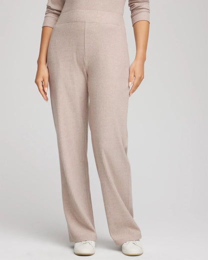 Chico's Zenergy® Brushed Ribbed Pants Light Taupe Heather
