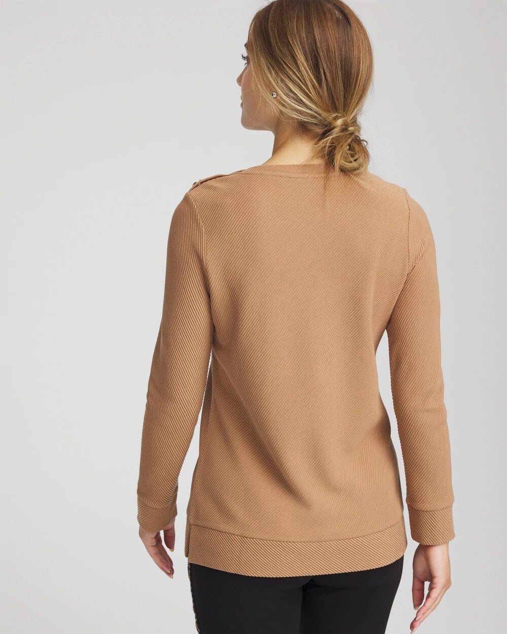 Chico's Zenergy® Ottoman Ribbed Tunic Caramel Apple