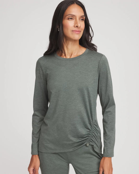 Chico's Zenergy® Cloud Asymmetrical Top Eucalyptus