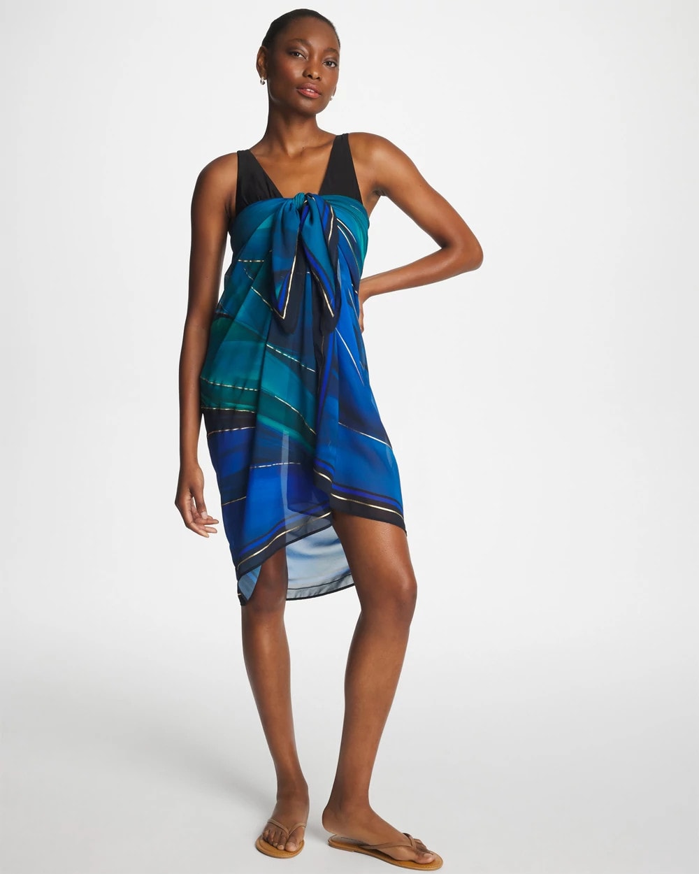 Chico's Miraclesuit® Maldiva Pareo Blue Multi