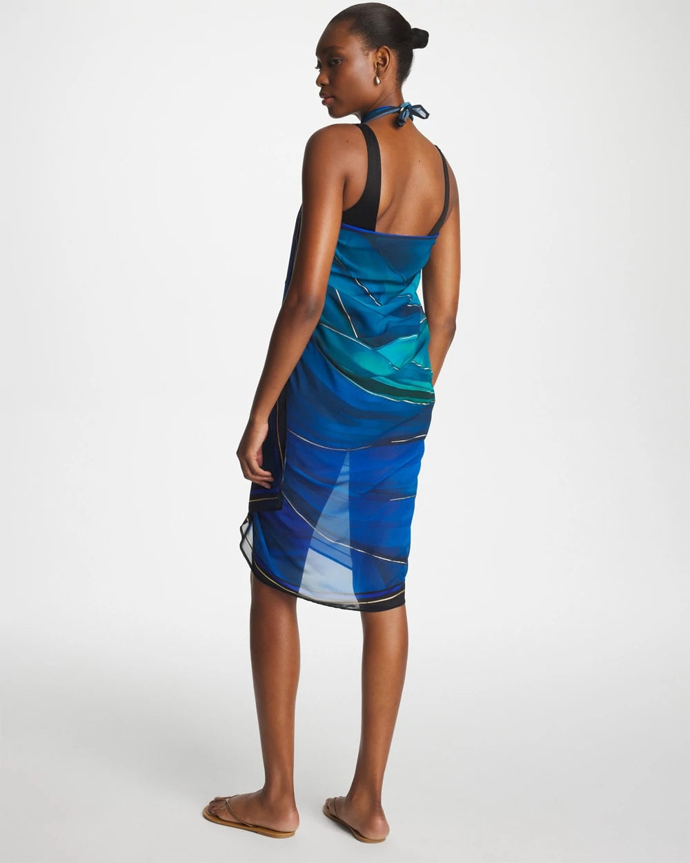 Chico's Miraclesuit® Maldiva Pareo Blue Multi