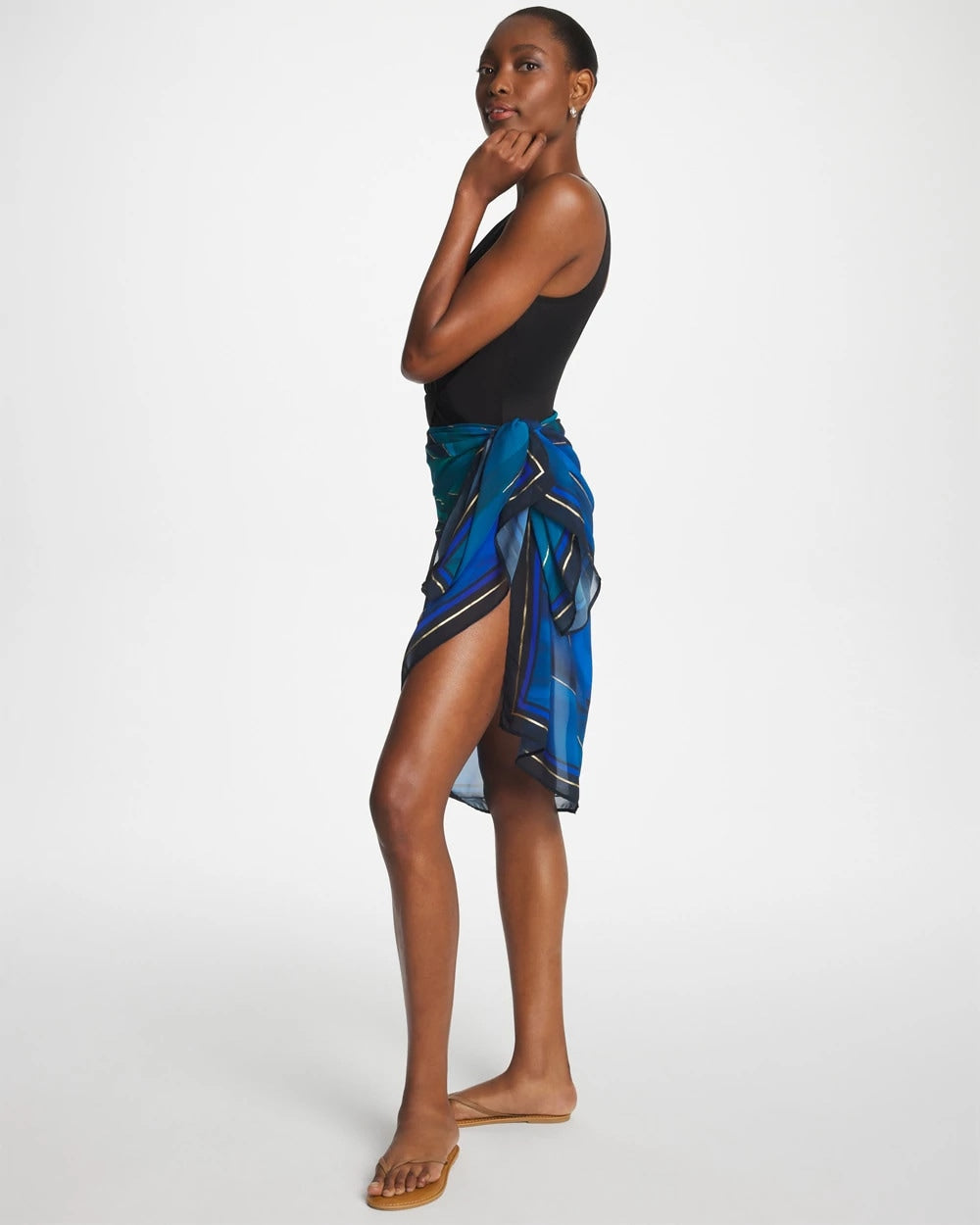 Chico's Miraclesuit® Maldiva Pareo Blue Multi