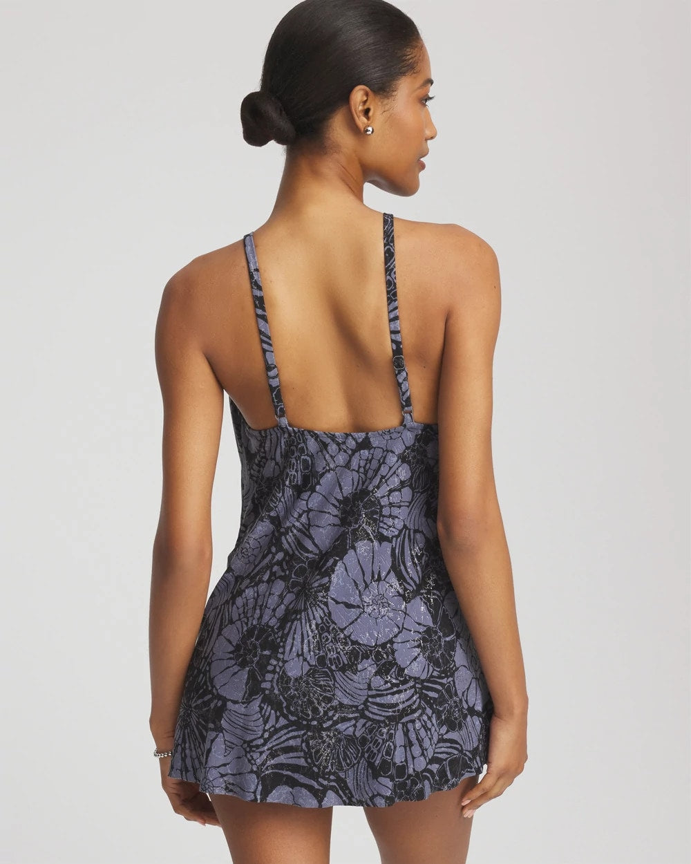 Chico's Magicsuit® Shell Beach Parker Swim Dress Black/Multi