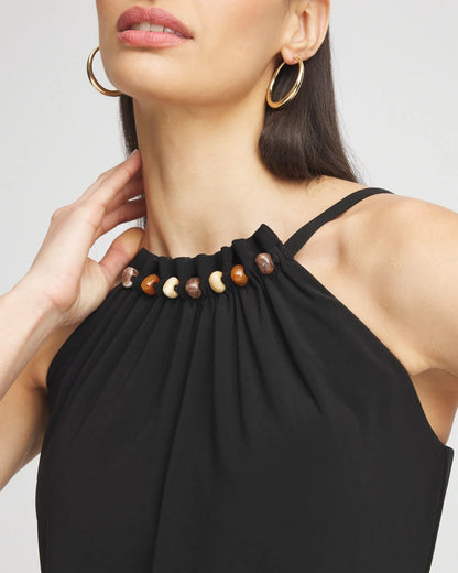 Chico's Magicsuit® Square Cut Beverly Swimdress Black