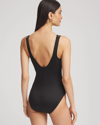 Chico's Miraclesuit® Sparkle Plenty Ibiza One-Piece Swimsuit Black/Multi