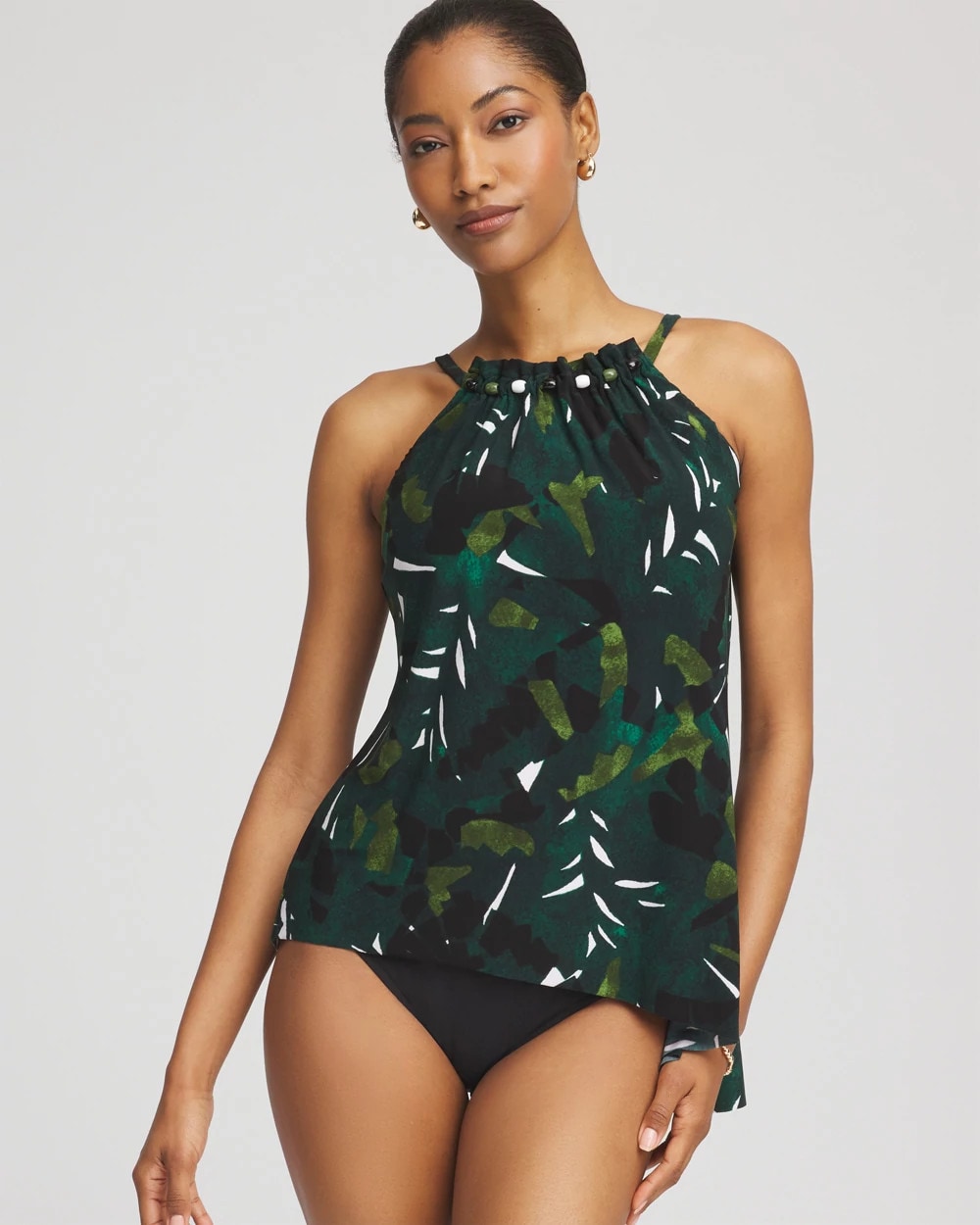 Chico's Magicsuit® Palmetto Regina Tankini Green Print