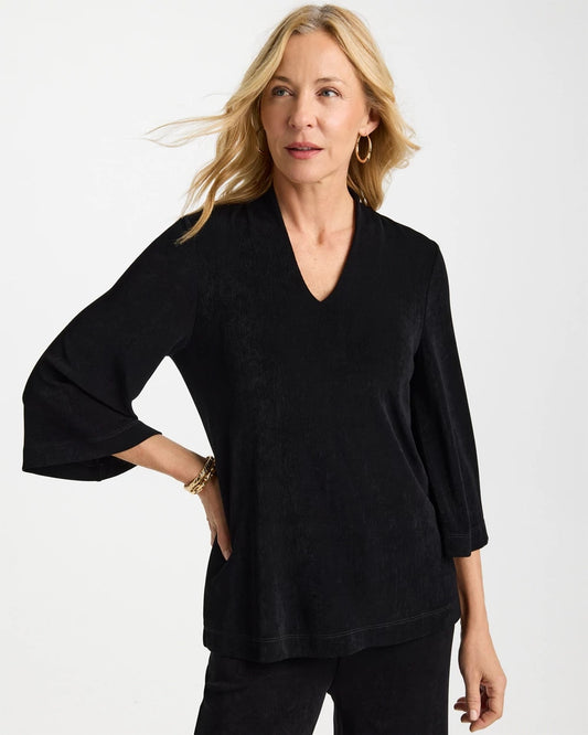 Chico's Travelers™ V-Neck Kimono Top Travelers Black