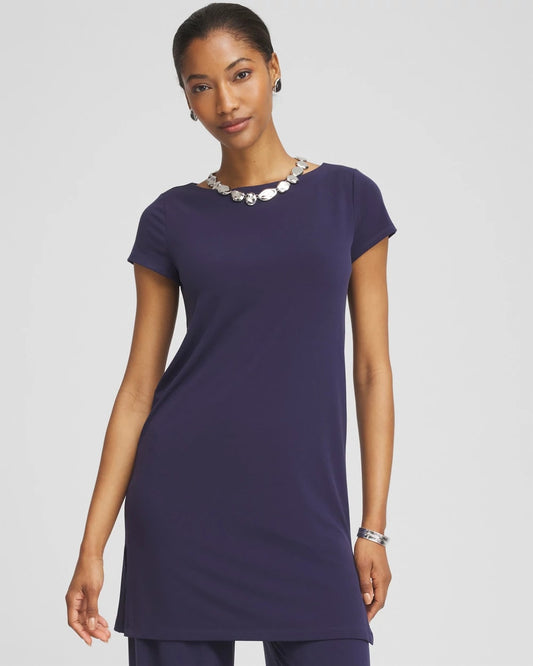 Chico's Travelers™ Knit Tunic Passport Blue