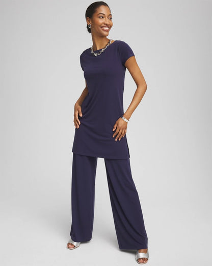 Chico's Travelers™ Knit Tunic Passport Blue