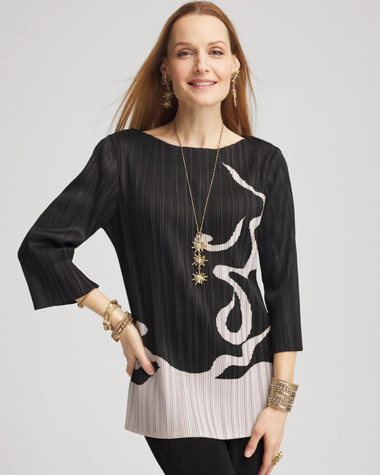 Chico's Travelers™ Collection Pleated Top Travelers Black