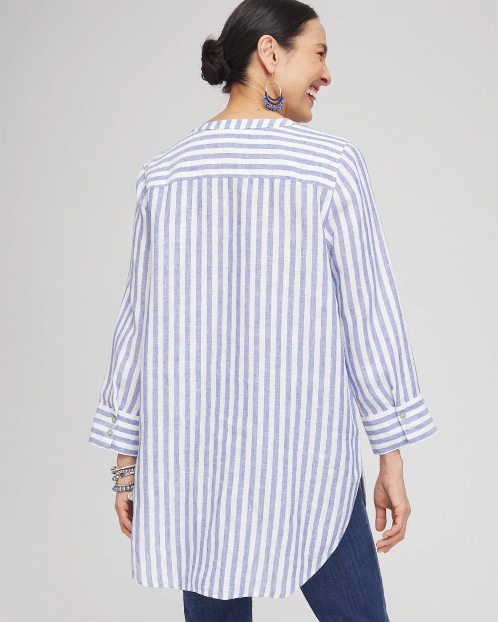 Chico's No Iron™ Linen Tunic Indigo