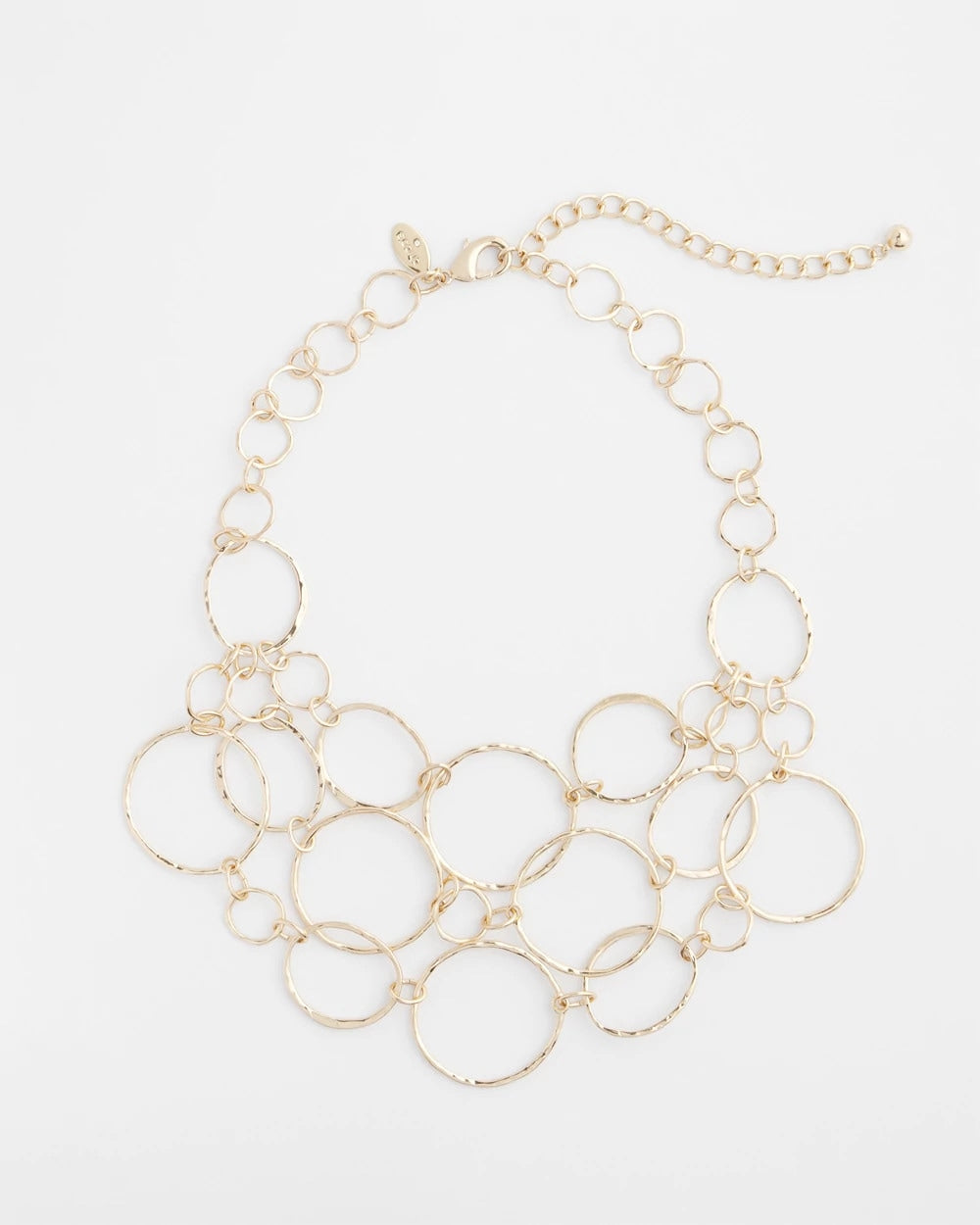 Chico's Short Goldtone Multi-Strand Link Necklace Gold