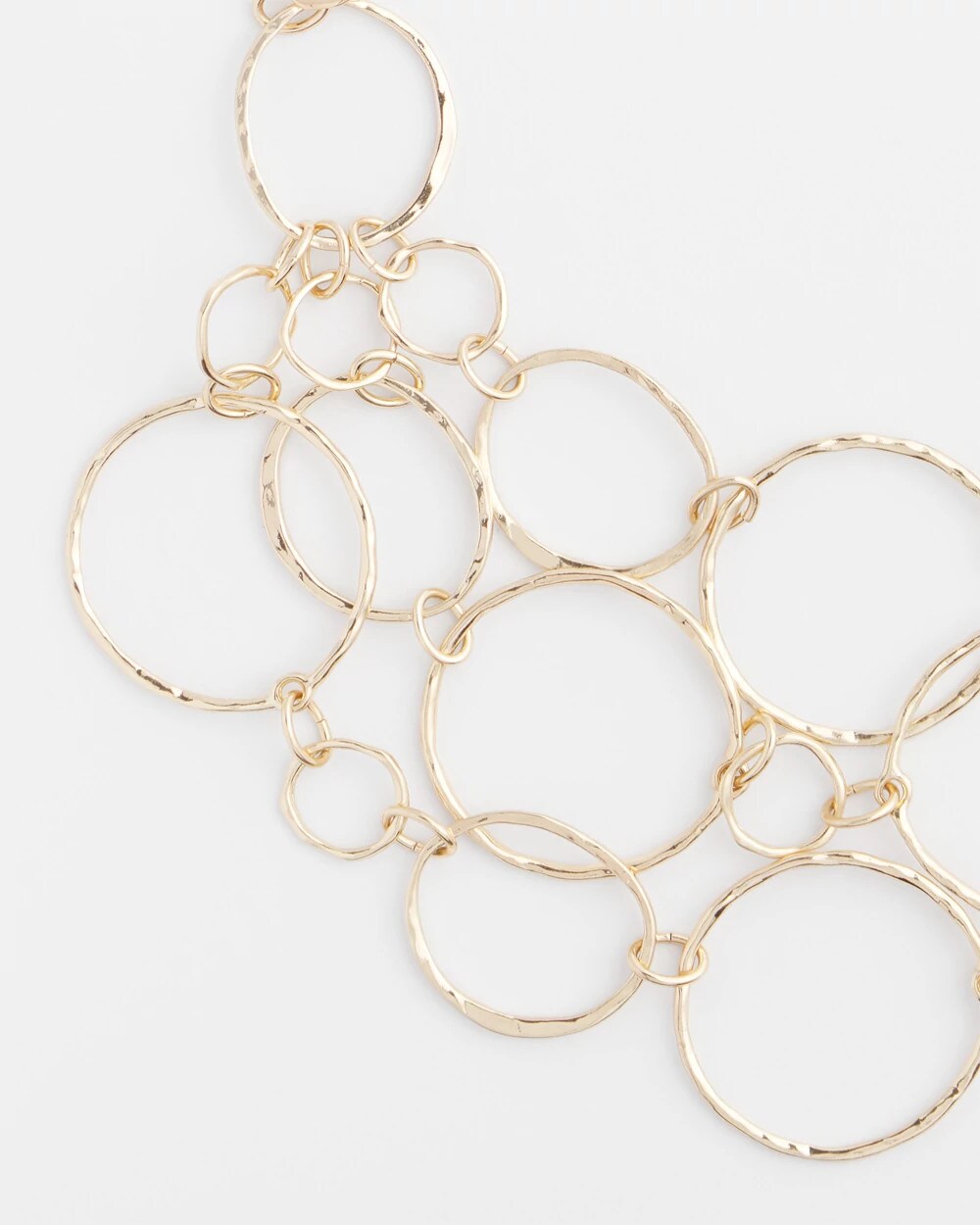 Chico's Short Goldtone Multi-Strand Link Necklace Gold