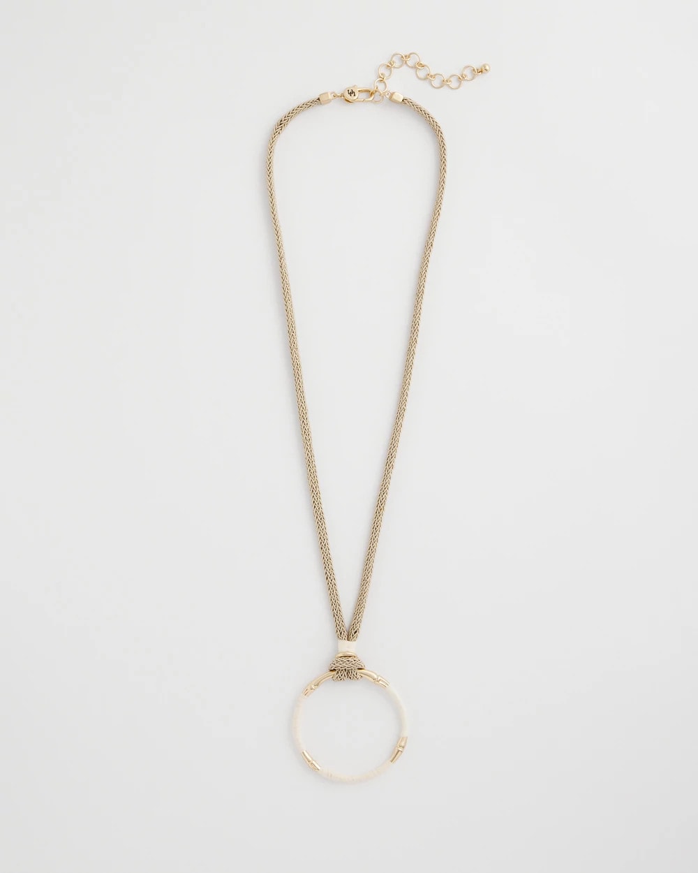 Chico's Large Open Pendant Necklace Neutral