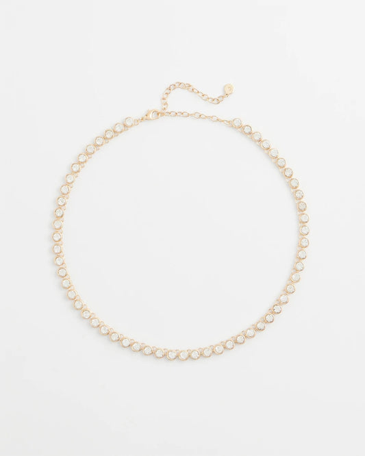 Chico's Goldtone Tennis Necklace Gold