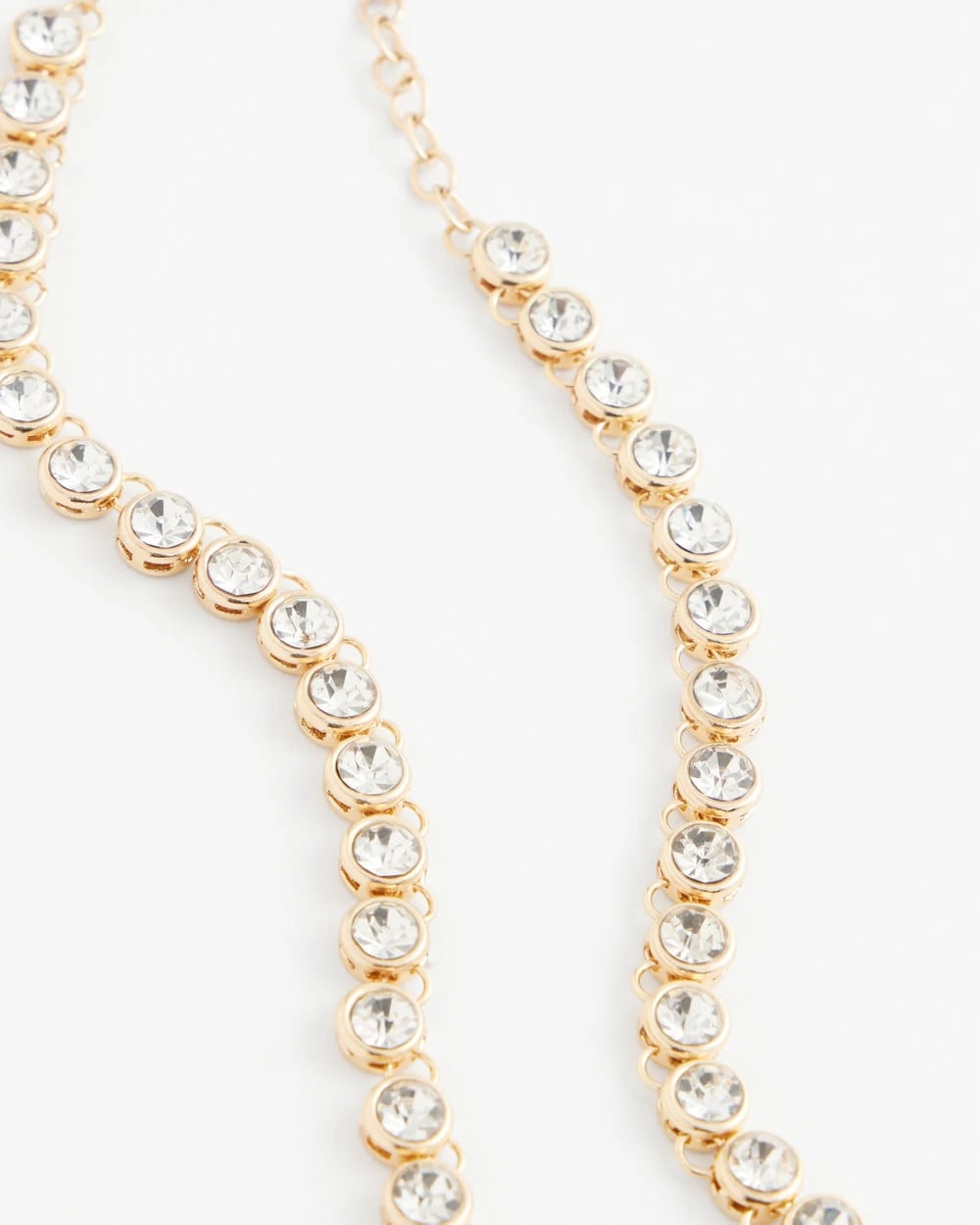 Chico's Goldtone Tennis Necklace Gold